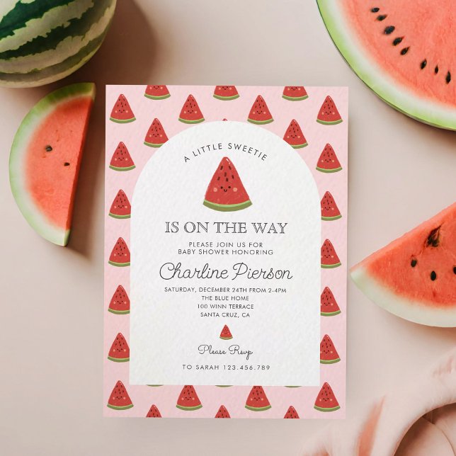 Invitación Un dulce Melón está en camino a Baby Shower (Subido por el creador)