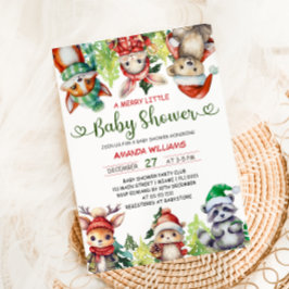 Invitación Un dulce Navidad anima Baby Shower