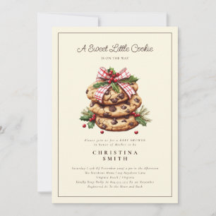 Invitación Un dulce Navidad de cookies Baby Shower