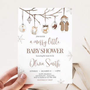 Invitación Un dulce Navidad de invierno Baby Shower