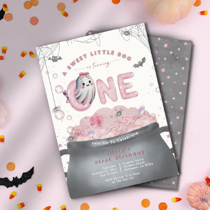 Invitación Un dulce niño se está volviendo un cumpleaños rosa