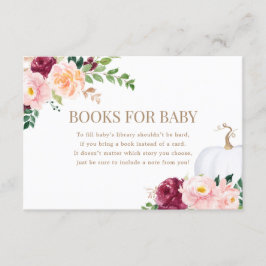 Invitación Un dulce pequeño libro de calabaza para bebé