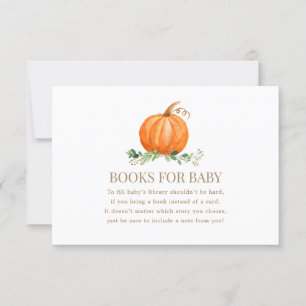 Invitación Un dulce pequeño libro de calabaza para la invitac