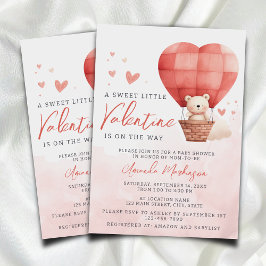 Invitación Un dulce pequeño San Valentín va camino a Baby Sho