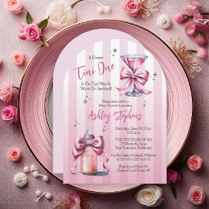 Invitación Un dulce Tini Un Chica De Coqueta Rosa Baby Shower