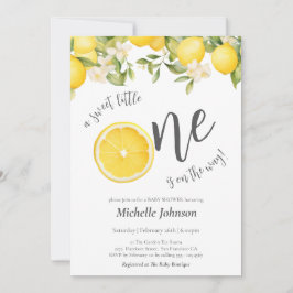 Invitación Un dulce y pequeño Citrus Lemon Baby Shower