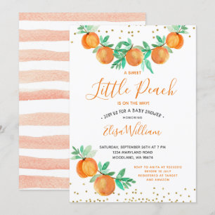 Invitación Un dulce y pequeño se dirige a Baby Shower