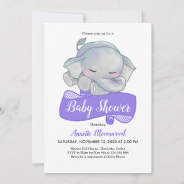 Invitación Un elefante pequeño | Baby Shower