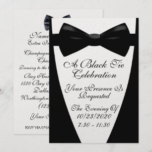 Invitación Un elegante evento formal sobre el taco negro