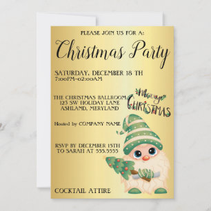 Invitación Un enano dulce con árbol de Navidad