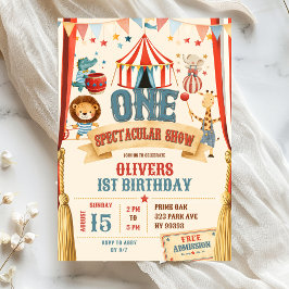 Invitación Un espectacular show de primer cumpleaños