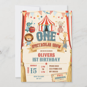 Invitación Un espectacular show de primer cumpleaños