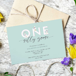 Invitación Un estúpido goose primer cumpleaños