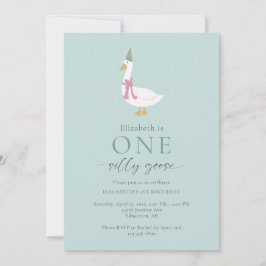 Invitación Un estúpido goose primer cumpleaños
