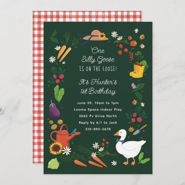 Invitación Un estúpido tema del Jardín de los Agricultores de (Anverso / Reverso)