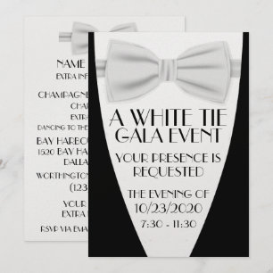 Invitación Un evento de gala de corbata blanca
