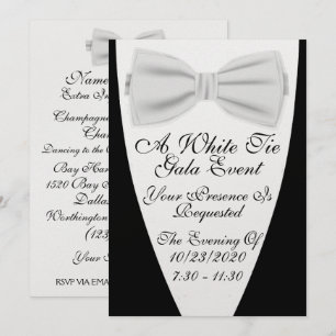 Invitación Un evento de gala de corbata blanca