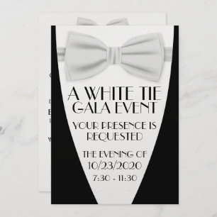 Invitación Un evento de gala de White Tie