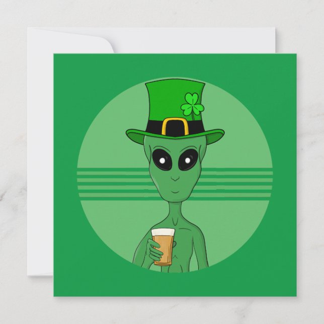 Invitación Un extranjero de St. Patrick (Anverso)