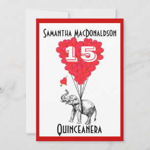 Invitación Un extraño elefante Quinceanera fiesta