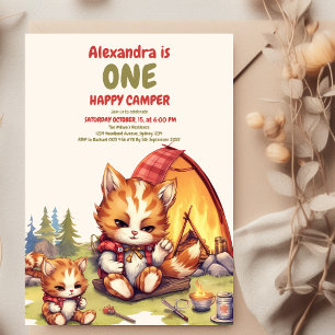 Invitación Un Feliz Camionero Madera Niños Primer Cumpleaños