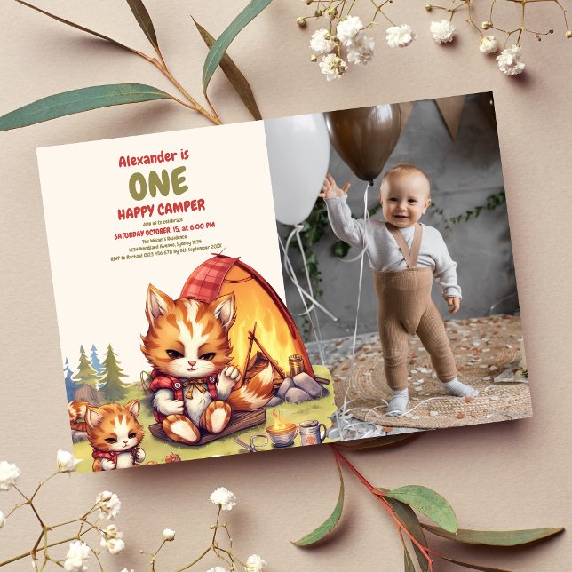 Invitación Un Feliz Camionero Madera Niños Primer Cumpleaños (Subido por el creador)