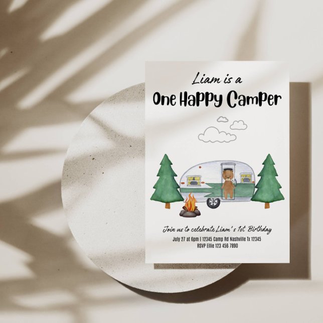 Invitación 🎉 Un Feliz Cumpleaños Camper - ¡Aventura Esperand (Subido por el creador)