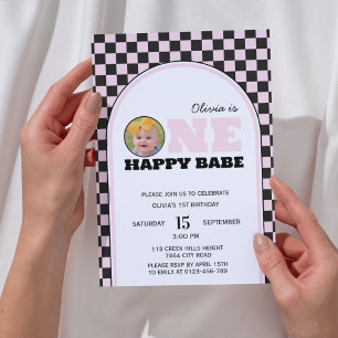 Invitación Un feliz cumpleaños de los Chicas de Babe con foto