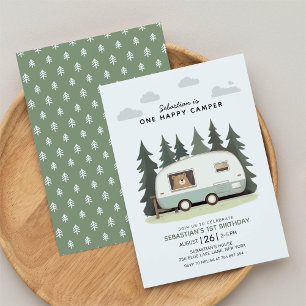 Invitación Un feliz primer cumpleaños de Camper