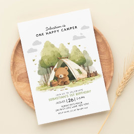 Invitación Un feliz primer cumpleaños de Camper