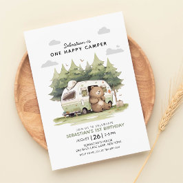 Invitación Un feliz primer cumpleaños de Camper