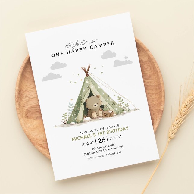 Invitación Un feliz primer cumpleaños de Camper (Subido por el creador)