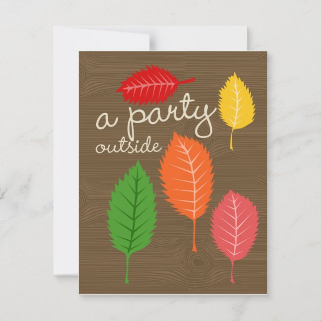 Invitación un fiesta afuera (Anverso)