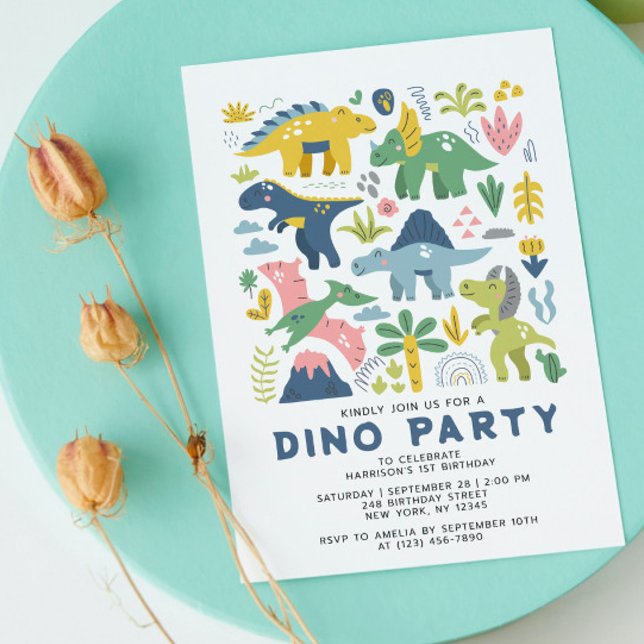 Invitación Un Fiesta chino salvaje se deshizo de los dinosaur (Subido por el creador)