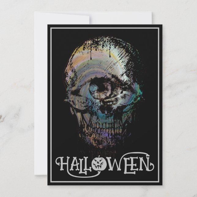 INVITACIÓN UN FIESTA DE CÓSTUME DE HALLOWEEN CON UN ESQUEMA D (Anverso)