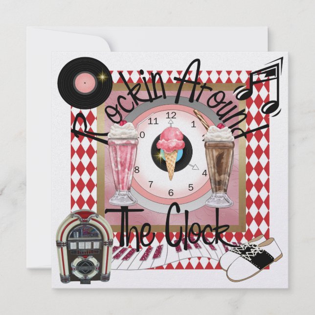 Invitación Un Fiesta de Royale Rockin - SRF (Anverso)