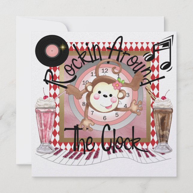 Invitación Un Fiesta de Royale Rockin - SRF (Anverso)