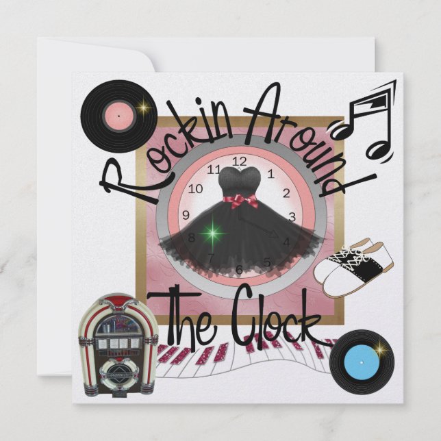 Invitación Un Fiesta de Royale Rockin - SRF (Anverso)