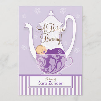 Invitación Un Fiesta de té de Baby Shower - Chica
