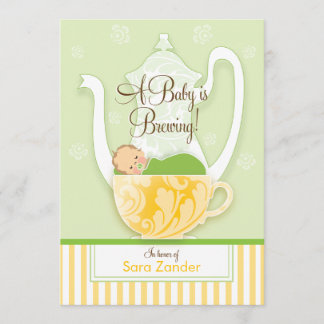 Invitación Un Fiesta de té de Baby Shower| Neutralidad de gén