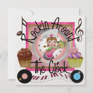 Invitación Un Fiesta de un pastel real Rockin - SRF