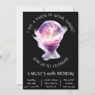 Invitación Un Fiesta en tu futuro, cumpleaños de Crystal Ball