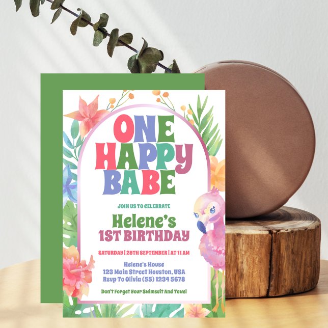 Invitación Un Fiesta feliz del primer cumpleaños del verano t (Subido por el creador)