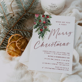 Invitación Un Fiesta navideño muy feliz Navidad moderna Navid