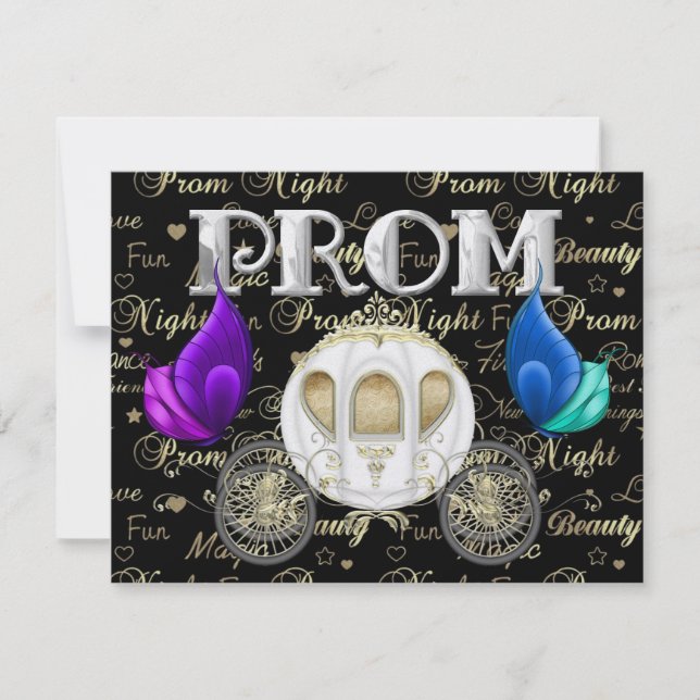 Invitación Un Fiesta real del PROM - SRF (Anverso)