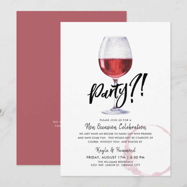 Invitación ¿Un Fiesta sólo para el Fiesta? | El tema del cris (Anverso / Reverso)