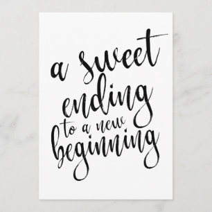 Invitación Un final agradable a un nuevo signo inicial asequi
