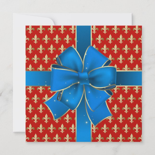 Invitación Un Fleur de Lis de elegancia real - SRF (Anverso)