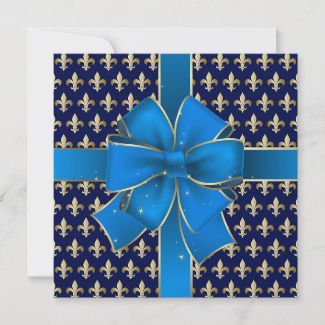Invitación Un Fleur de Lis de elegancia real - SRF (Anverso)