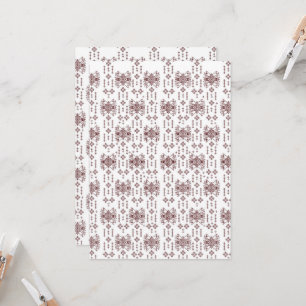 Invitación un fondo blanco con un patrón rojo